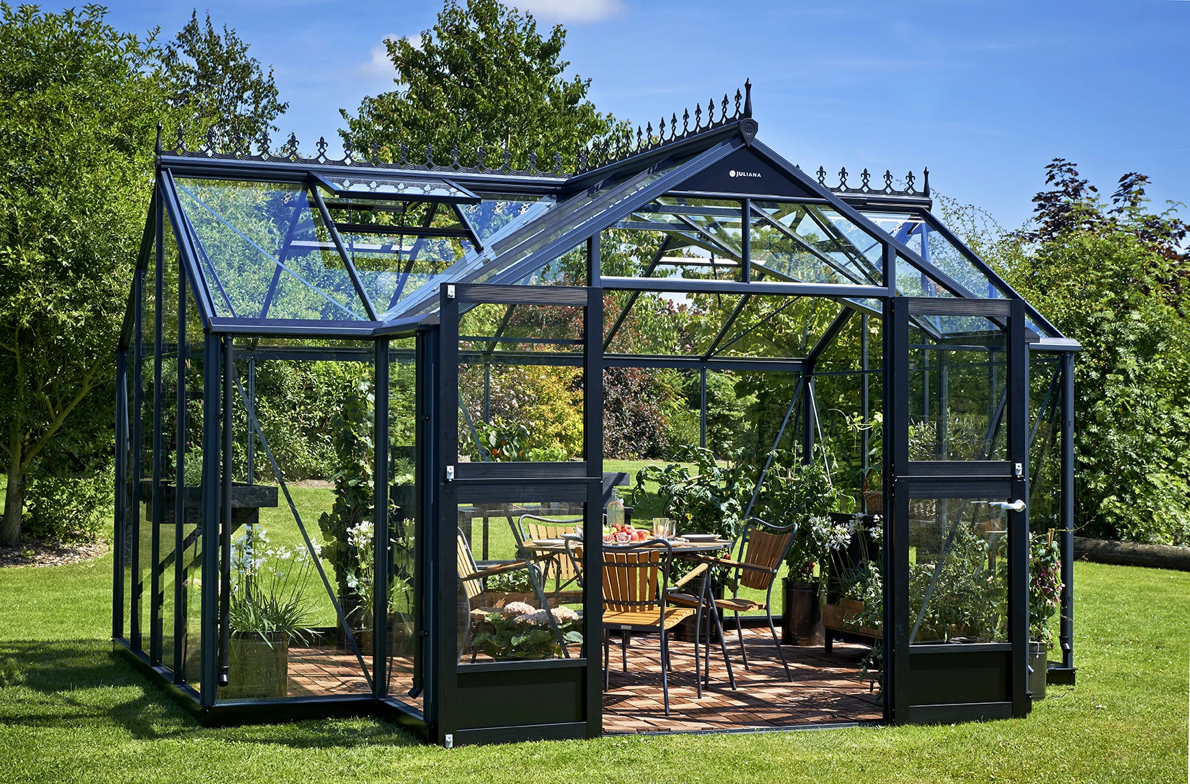 Royal Well Tuinkas Orangeri 15,1 439 x 368 cm Antraciet - Afbeelding 1